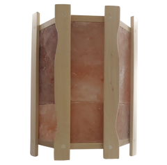 Ограждение светильника угловое GREUS с гималайской солью на 4,5 плитки для бани и сауны, ограждения