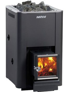 Дровяная печь для бани Harvia 20 SL Boiler (до 20 м3, вес камней до 40 кг, с выносной топкой)