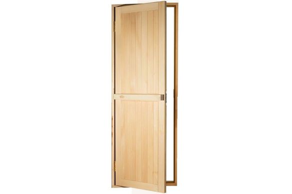 Двери для бани и сауны Tesli Глухая -Л 1900 х 700, Дверь деревянная, для бани и сауны, Украина, 70/190, деревянная, с порогом, универсальня