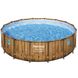 Каркасный бассейн Bestway Дерево 56725 (488х122 см) с картриджным фильтром, лестницей и тентом