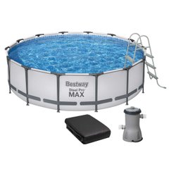 Каркасный бассейн Bestway 56950 (427х107 см) с картриджным фильтром, тентом и лестницей