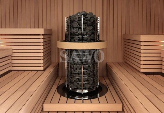 Электрокаменка для бани и сауны Sawo Tower Round TH9-105N (10,5 кВт, до 16 м3, с выносным пультом)