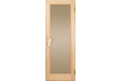 Дверь для бани и сауны Tesli Стекло Премиум 1900 х 700, для бани и сауны, 70/190, деревянная