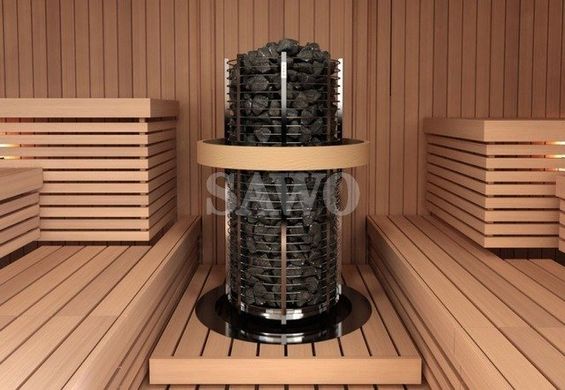 Электрокаменка для бани и сауны Sawo Tower Round TH12-150N (15кВт, до 26 м3, с выносным пультом)