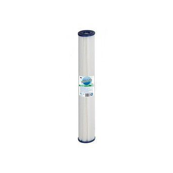 Картридж многоразовый из гофрированного полиэстера Slim 20" AquaFilter FCCEL20-L 20 мкм, Картридж, Польша, Многократного использования, для xолодной воды, гармошечного типа из полиэстера, 20, 2,5, 20