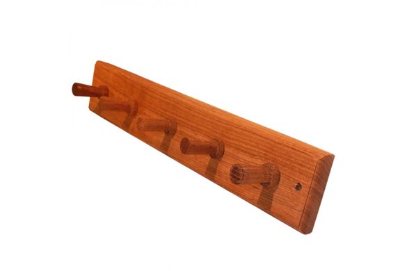 Вешалка деревянная настенная 5 крючка