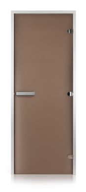Стеклянная дверь для хамама GREUS матовая бронза 70/190 алюминий, 70/190
