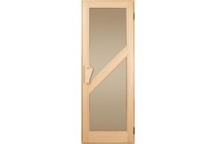 Двері для лазні та сауни Tesli Авангард Преміум 1900х700, для лазні та сауни, 70/190, дерев'яна