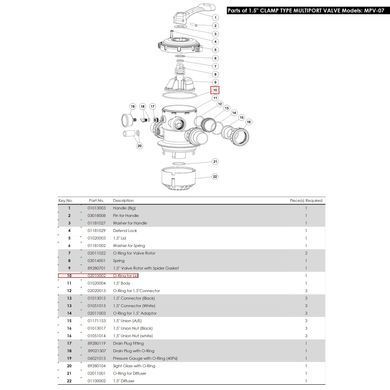 Кільце ущільнювача для кришки крана Emaux MPV-07 (2010002)
