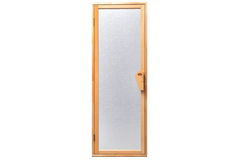 Двері для лазні та сауни Tesli UNO Silvit 1900 х 700, 70/190, скляна, матова, з порогом, универсальня, 4 мм