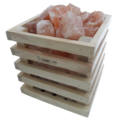 Кошик Кубик Greus з гімалайської солі 4,5 кг для лазні та сауни, корзинка