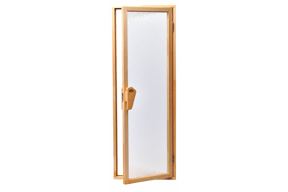 Двери для бани и сауны Tesli UNO Diamant1900 х 700, 70/190, стеклянная, матовая, с порогом, универсальня, 4 мм