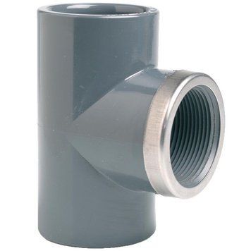 Трійник ПВХ Effast RGRTIR020B 90&deg; з металевим кільцем d20x1/2"