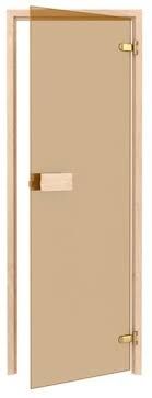 Стеклянная дверь для бани и сауны Classic прозрачная бронза 80/200