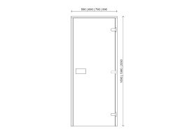 Стеклянная дверь для бани и сауны Classic прозрачная бронза 80/200