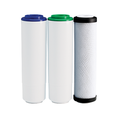 Улучшенный комплект картриджей Ecosoft для тройного фильтра, Картридж, Украина, Комплект к тройному фильтру, для xолодной воды, комплект (1.Смесь Ecomix D37. 2.Смесь Ecomix D531. 3.Спрессованный активированный уголь), 2,5, 10