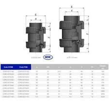 Зворотний клапан ПВХ Effast CDRCVD0320 пружинний, d32 мм