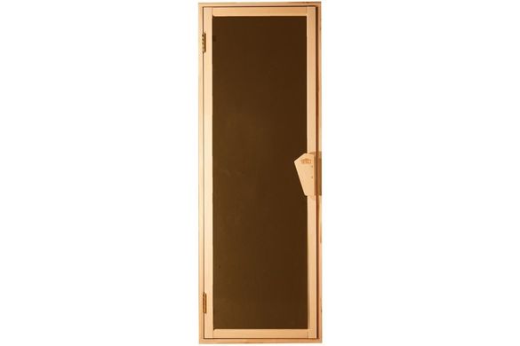 Двері для лазні та сауни Tesli UNO 1900 x 700, 70/190, скляна, прозора, з порогом, универсальня, 4 мм