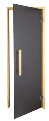 Двері для лазні та сауни Tesli Lux Graphite Sateen 2000х800