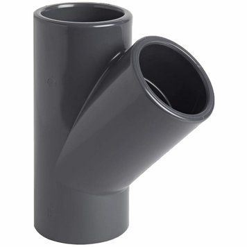 Трійник ПВХ Aquaviva 45&deg; клейовий, d40 мм