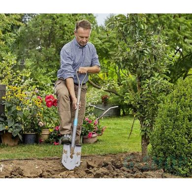 Лопата садова штикова загострена Gardena NatureLine D-подібна рукоятка 117 см