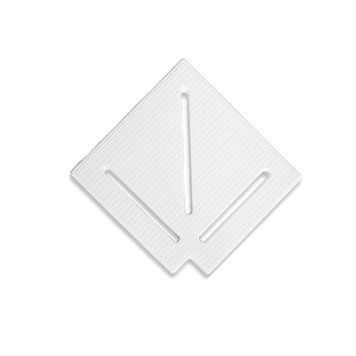 Кутовий елемент Aquaviva KK-20-1 Classic для переливної решітки 90&deg; 195/25 мм (білий)