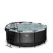 Бассейн с куполом EXIT черный "кожа" 360х122 см (песочный фильтр)