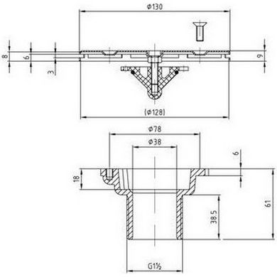 Форсунка донная регулируемая для бассейна Fitstar 3860020, 1 1/2", (6 м3/час), d130 мм, под бетон