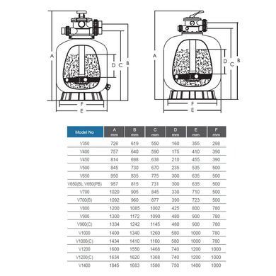 Фильтр Emaux V1400 (69.3 м3/ч, D1400)