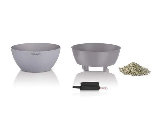 Горшок Lechuza CUBETO Stone 30 графитовый черный