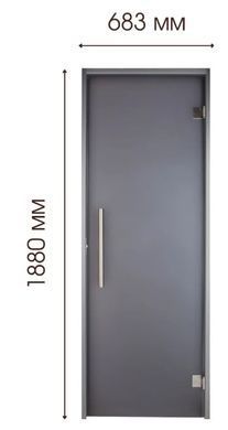Двері для хамаму Tesli Antalya Graphite Sateen 1900x700