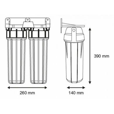 Двойной фильтр для холодной воды Aquafilter FHPRCL34-B-TWIN