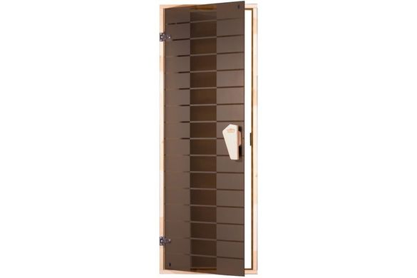 Двери для бани и сауны Tesli Plaza RS 1900 х 700, 70/190, стеклянная, с рисунком, с порогом, универсальня, 8 мм