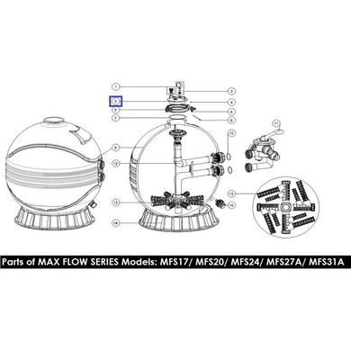 Крышка для фильтра Emaux MFS/SP 01201022