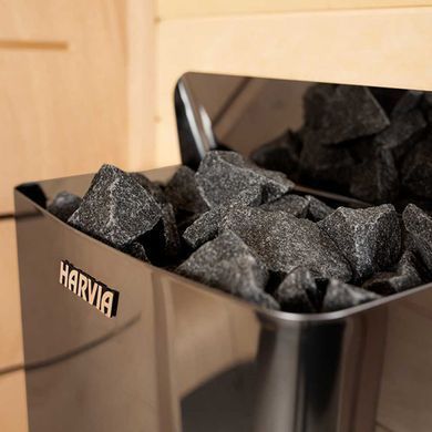 Электрокаменка для бани и сауны Harvia The Wall SW80 Black(8квт, 7-12м3, со встроенным пультом)