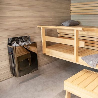 Электрокаменка для бани и сауны Harvia The Wall SW80 Black(8квт, 7-12м3, со встроенным пультом)