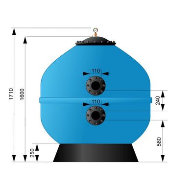 Фільтр Aquaviva M1400 (77 м3/год, D1400)