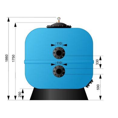 Фільтр Aquaviva M1600 (100 м3/год, D1600)