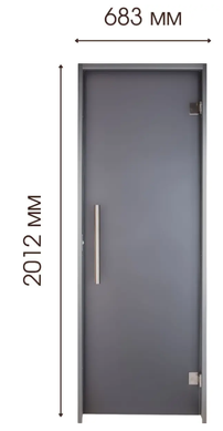 Двері для хамаму Tesli Antalya Graphite Sateen 2000х700