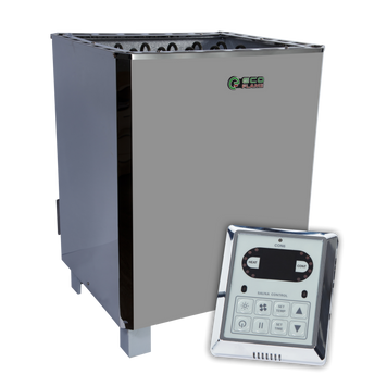 Электрокаменка для бани и сауны EcoFlame SAM - D15 + пульт CON6 ( 15 кВт, до 24м3, с выносным пультом)