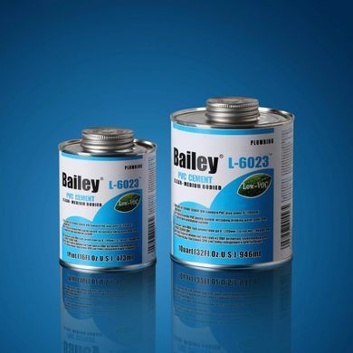 Клей для труб ПВХ Bailey L-6023 946 мл, прозорий