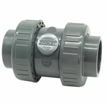 Зворотний клапан ПВХ Effast CDRCBD0160 кульовий, з ущільненням EPDM, d16