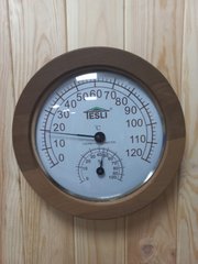 Термогигрометр для сауны и бани Tesli большой D 245 мм