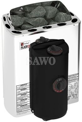 Электрокаменка для бани и сауны Sawo Mini X MX-23NB (2,3 кВт, до 2,5 м3, с встроенным пультом)