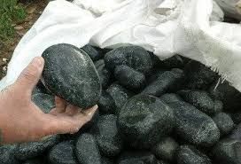 Камінь серпентиніт шліфований (5-7 см) мішок 20 кг для електрокам'янки