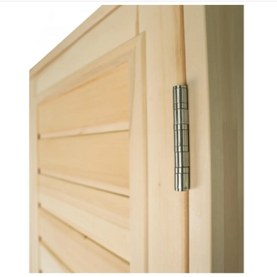 Двері для лазні та сауни Tesli Глуха Зебра 1900 х 700, 70/190, дерев'яна, з порогом, универсальня