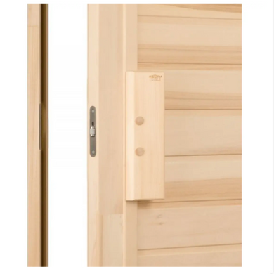 Двери для бани и сауны Tesli Глухая Зебра 1900 х 700, 70/190, деревянная, с порогом, универсальня