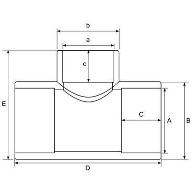Трійник перехідний 90&deg; ПВХ Hidroten 1002241, BP, d63 мм, 1 1/2"