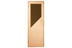 Двери для бани и сауны Tesli Авангард Новая 1900 х 700, Дверь деревянная, Украина, 70/190, деревянная, с порогом, универсальня