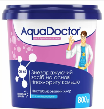 Дезінфектант на основі гіпохлориту кальцію Aquadoctor CH-65 0.8 кг